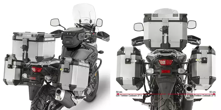 Givi putkisivutelineet Trekker Outback Suzuki DL650 V-Strom 17- - Duell MP varaosat ja tarvikkeet - 103069 - 1