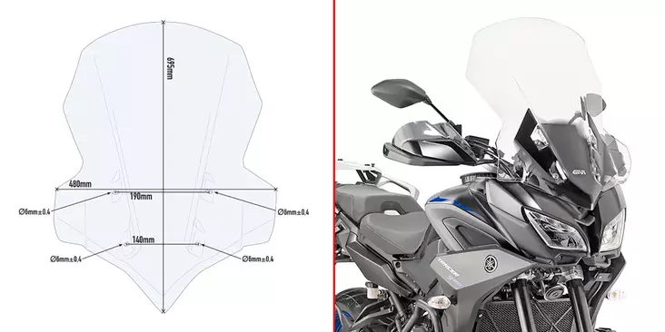 GIVI SPOILER YAMAHA TRACER - Duell MP varaosat ja tarvikkeet - 100819 - 1