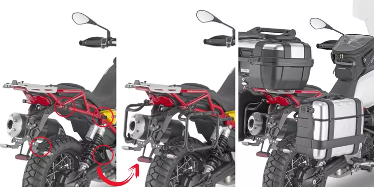 GIVI TUB.PANN.HOLDER MOTO GUZZI - Duell MP varaosat ja tarvikkeet - 102449 - 1