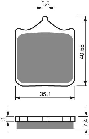 GOLDFREN Jarrupalat 177 Ceramic carbon AD 1PAR = 4SMÅ - Duell MP varaosat ja tarvikkeet - 67869 - 1
