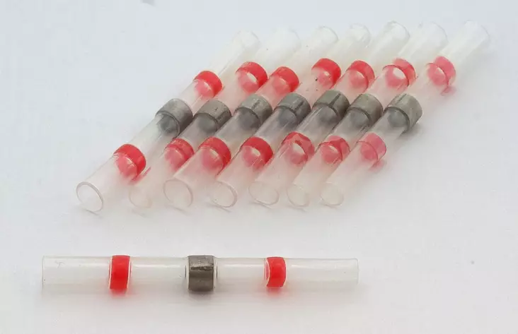 Hyper Jatkoliitin juotostina & kutistesukka Pun. 10kpl 0.5-1.5mm2 - Duell muut varaosat ja tarvikkeet - 21439 - 1