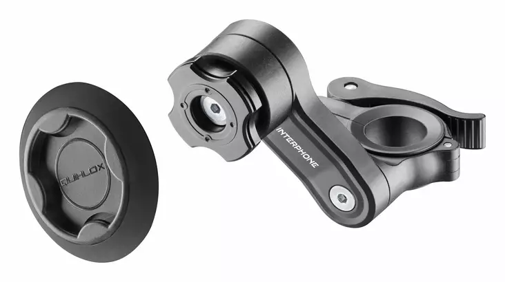 Interphone Quiklox adhesive pad + handlebar mount - Duell MP varaosat ja tarvikkeet - 116949 - 1