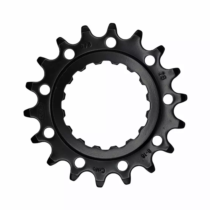 Ketjuratas KMC E-bike Bosch etu musta 1/8" 18h - Duell polkupyörien varaosat ja tarvikkeet - 8329 - 1