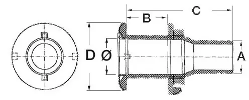 Läpivienti SS 3/4x24 - Duell venetarvikkeet - 6999 - 1