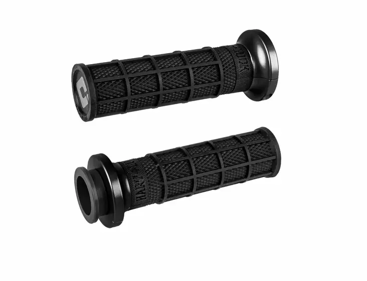 ODI Street V-TWIN Lock-On HART-LUCK Full-Waffle BLACK/Black/black - Duell MP varaosat ja tarvikkeet - 53439 - 1