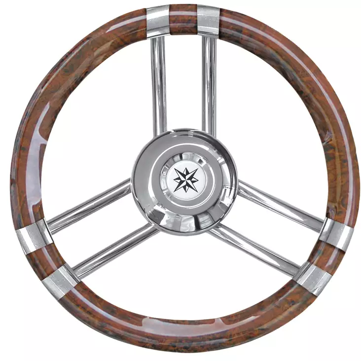 Osculati Steer. wheel C root coated laquered/SS 350 mm - Duell venetarvikkeet - 4959 - 1