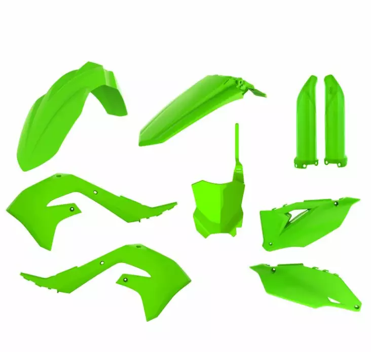 Polisport kit Kawasaki KX250F 21-24 KX450F 19-23 Lime Green (1) - Duell MP varaosat ja tarvikkeet - 129119 - 1