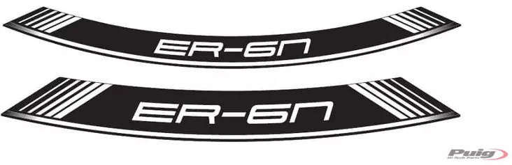 Puig Kit 8 Rim Strips Er6 C/White - Duell MP varaosat ja tarvikkeet - 90909 - 1