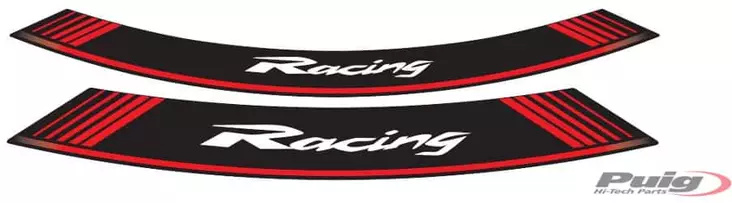 Puig Kit 8 Rim Strips Racing C/Red - Duell MP varaosat ja tarvikkeet - 92839 - 1
