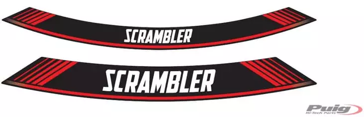 Puig Kit 8 Rim Strips Scrambler C/Red - Duell MP varaosat ja tarvikkeet - 90219 - 1