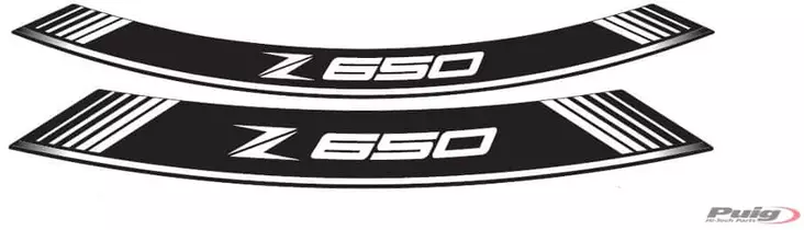 Puig Kit 8 Rim Strips Z650 C/White - Duell MP varaosat ja tarvikkeet - 90789 - 1