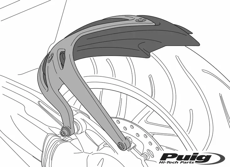 Puig Rear Hugger Yamaha Yamaha Mt-09/Sp 21'- C/Matt Bla - Duell MP varaosat ja tarvikkeet - 97119 - 1