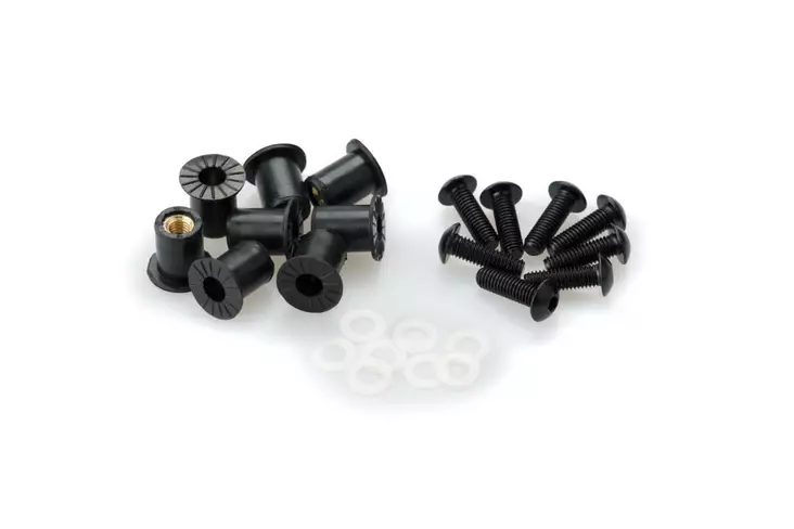 Puig Screw Kit whit silentblocks C/Black - Duell MP varaosat ja tarvikkeet - 99409 - 1
