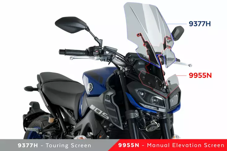 Puig Support M.E.M. For Yamaha Mt-09 17-18' C/Black - Duell MP varaosat ja tarvikkeet - 89119 - 1
