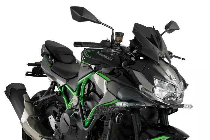 Puig Windshield New Gen. Sport Kawasaki Z H2 C/Dark Smoke - Duell MP varaosat ja tarvikkeet - 98649 - 1