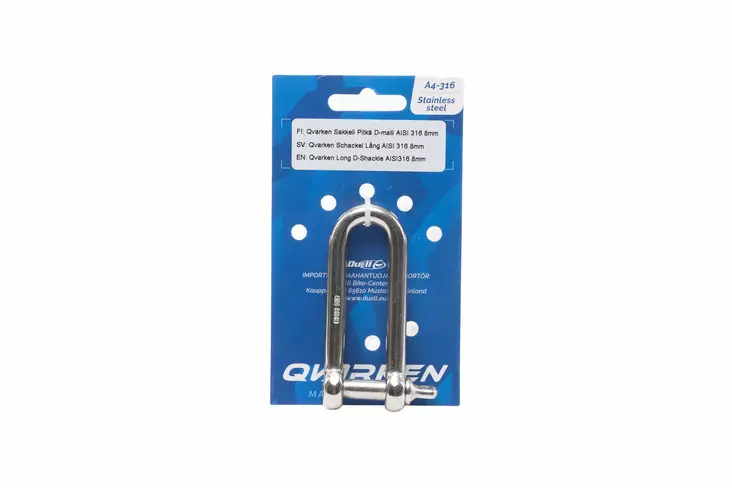 Qvarken Sakkeli Pitkä D-malli AISI 316 5mm - Duell venetarvikkeet - 139649 - 1