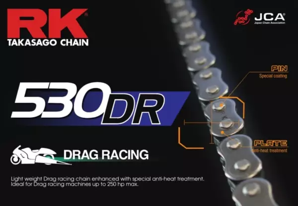 RK 530 DR Drag Race Chain - Duell MP varaosat ja tarvikkeet - 116259 - 1