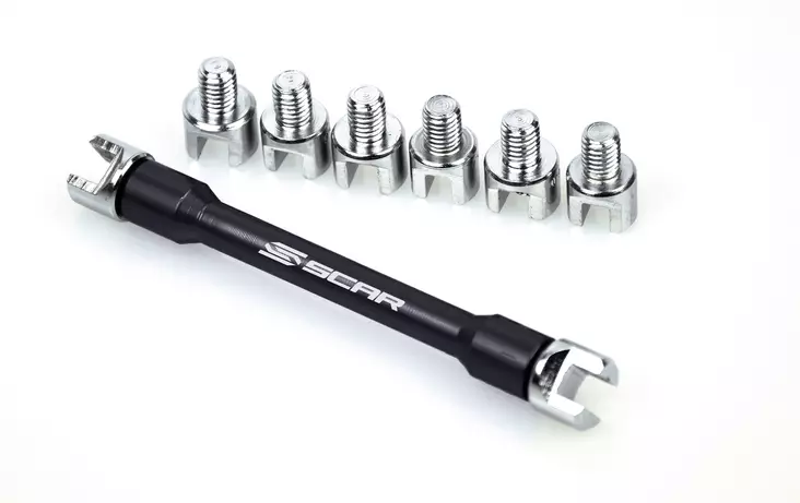 Scar Spoke Wrench kit - contains 5,4mm / 5,6mm / 5,8mm / 6mm / 6,2mm / 6,4mm / - Duell MP varaosat ja tarvikkeet - 74259 - 1