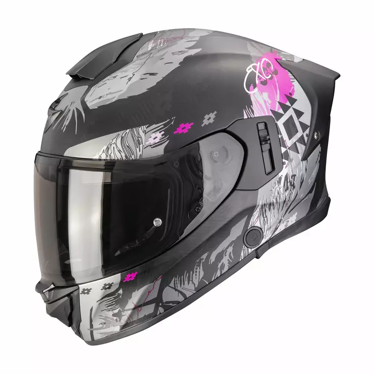 SCORPION Helmet EXO-530 AIR HADJI Matt Black-Pink, M - Duell ajovarusteet - 50059 - 1