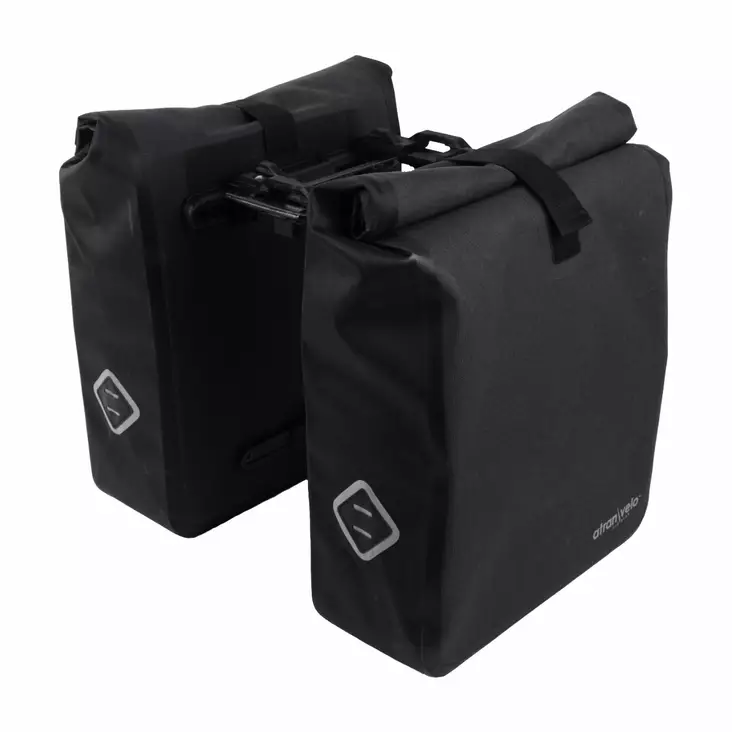 Sivulaukkupari ATRAN Travel vedenpitävä l harmaa/musta AVS 2x24. 5l - Duell polkupyörien varaosat ja tarvikkeet - 57279 - 1