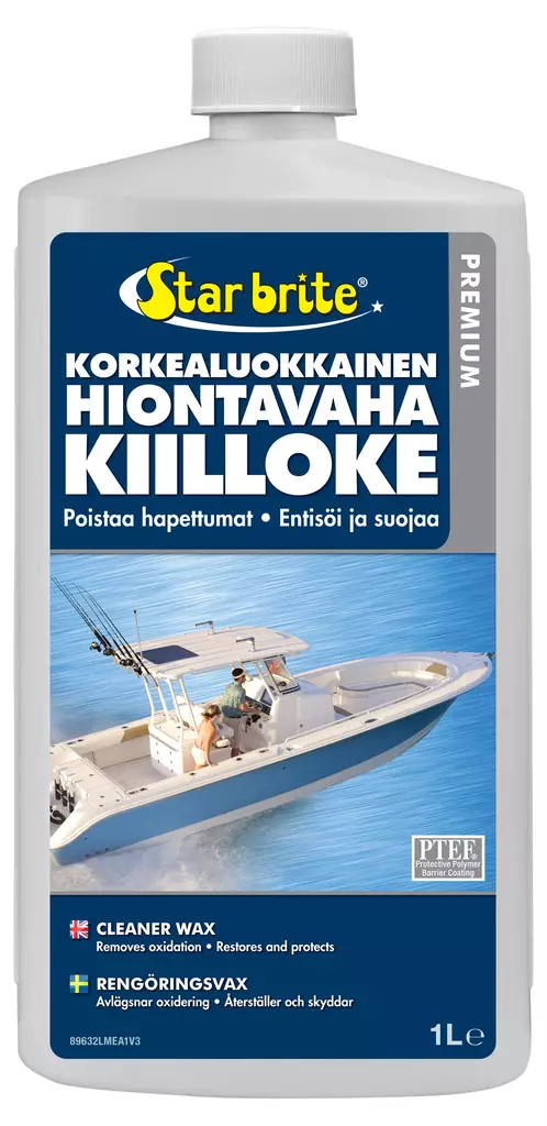 Star brite Korkealuokkainen hiontavaha/kiilloke PTEF 1L - Duell venetarvikkeet - 132379 - 1