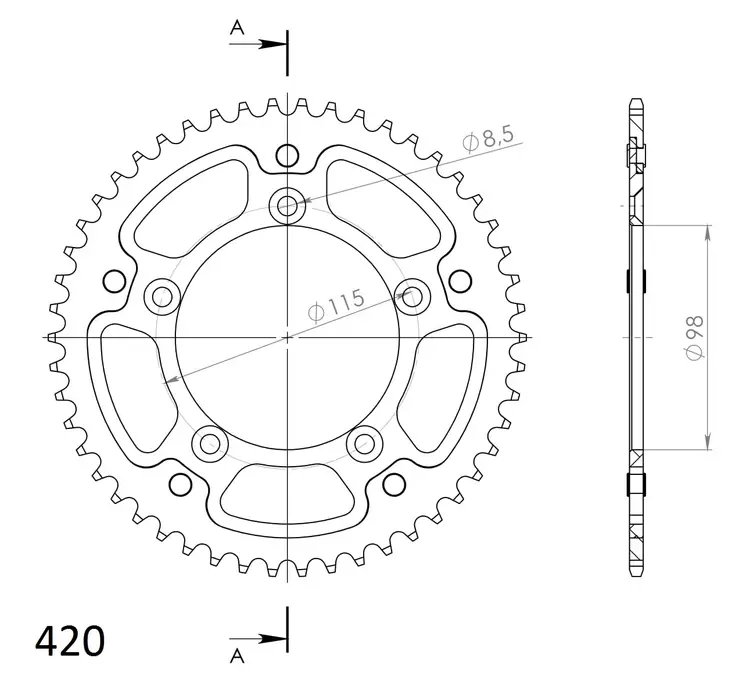 Supersprox Stealth Takaratas KTM SX65 50 - Duell MP varaosat ja tarvikkeet - 118629 - 1
