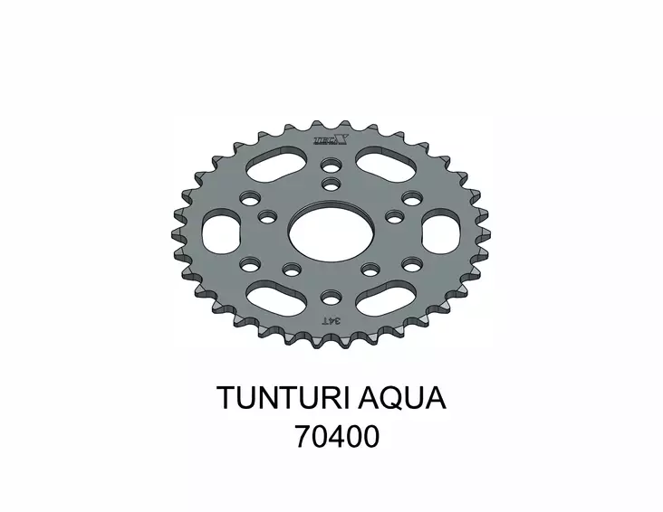 Tec-X Takaratas 34 hammasta (415) Tunturi Aqua SuperSport Break / Helkama AX - Duell mopojen varaosat ja tarvikkeet - 118299 - 1