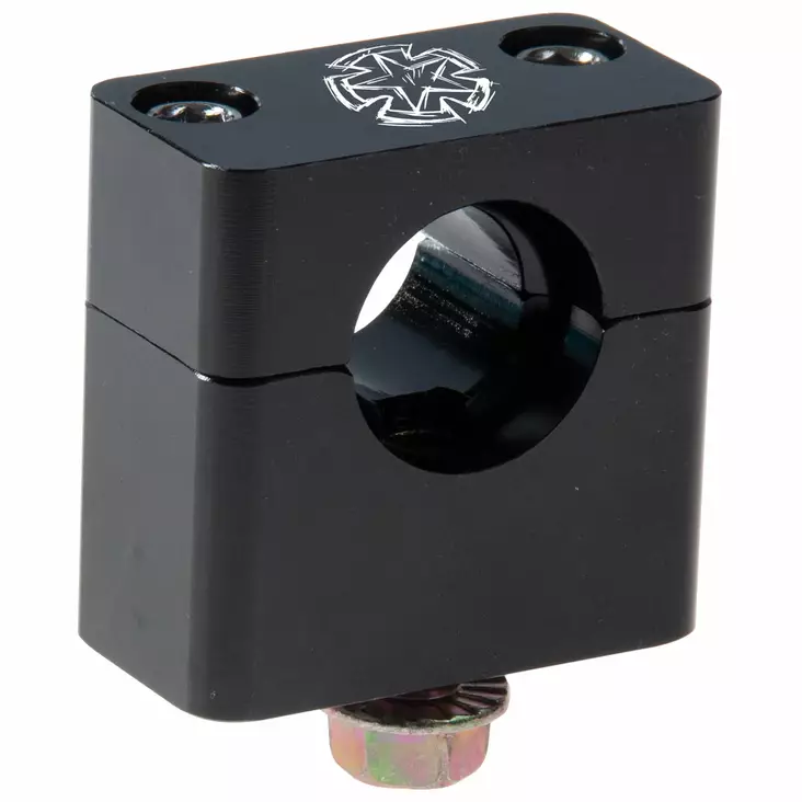 Timeless Ohjaustangon kiinnikepari Musta 22mm M10 Monkey Type / Pitbike - Duell mopojen varaosat ja tarvikkeet - 114959 - 1
