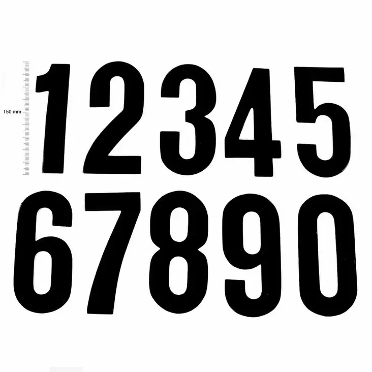 TMV Digits 150mm Black '9' (20pcs) - Duell MP varaosat ja tarvikkeet - 87379 - 1