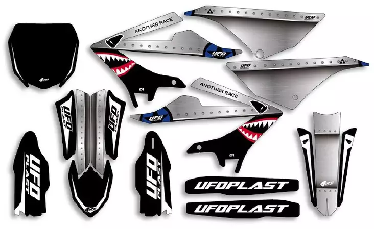 UFO Graphic Kit YZ 125/250 2022- Thunder Black - Duell MP varaosat ja tarvikkeet - 47849 - 1