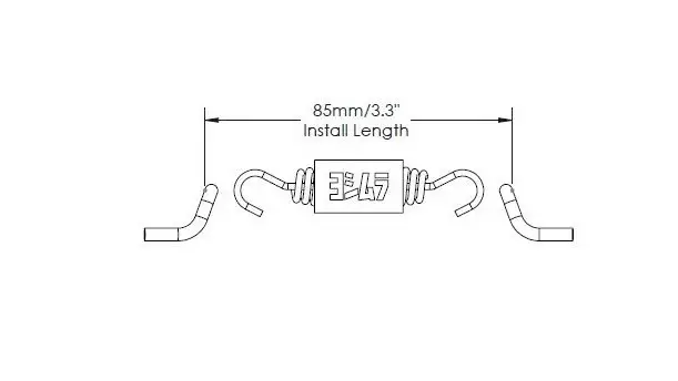 Yoshimura Spring, W/Insulator 3" / 76mm -> 85mm - Duell MP varaosat ja tarvikkeet - 112209 - 1