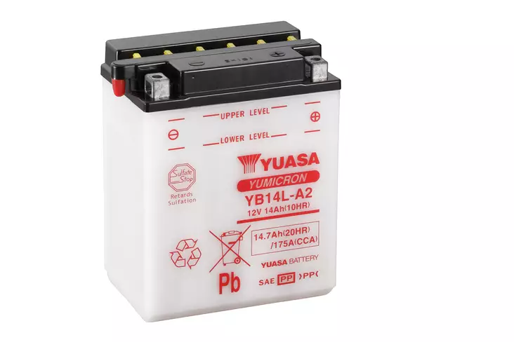 Yuasa akku YB14L-A2 (cp) Happopatruuna mukana (4) - Duell muut varaosat ja tarvikkeet - 131429 - 1