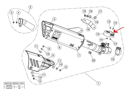 Akrapovic Exup valve cover CA YZF-R6 2017-2020 - Duell MP varaosat ja tarvikkeet - 67939 - 1