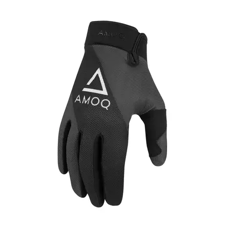 AMOQ Airline Mesh Ajohanskat Musta-Harmaa M/9 - Duell ajovarusteet - 52969 - 1
