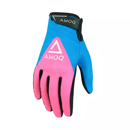 AMOQ Ascent V2 Ajohanskat Vaaleansininen-Pinkki L/10 - Duell ajovarusteet - 52989 - 1