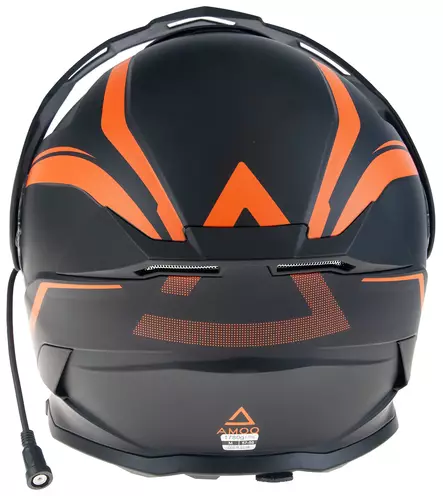 AMOQ Ballast kypärä sähkövisiirillä Musta/Oranssi, 2XL - Duell ajovarusteet - 53019 - 1