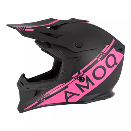 AMOQ Meteor V2 Kypärä Musta/Pinkki, L - Duell ajovarusteet - 52559 - 1