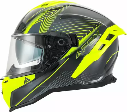 APEX Kypärä FI200 Madrid harmaa/keltainen XL - Duell ajovarusteet - 32169 - 1