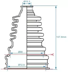 Bronco Suojakumisarja Yleismalli 16 x 58/73 x 107mm - Duell ATV varaosat ja tarvikkeet - 27599 - 1