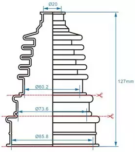 Bronco Suojakumisarja yleismalli 20 x 60/74/86 x 127mm - Duell ATV varaosat ja tarvikkeet - 27979 - 1