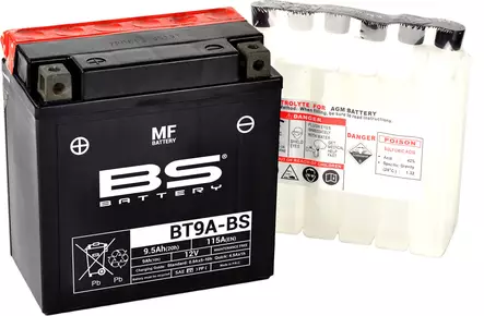 BS Battery BT9A-BS MF (cp) Maintenance Free - Duell muut varaosat ja tarvikkeet - 131389 - 1
