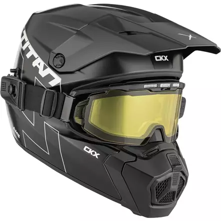 CKX Kypärä Titan AMS Mattamusta + Ajolasit, XL - Duell ajovarusteet - 59579 - 1