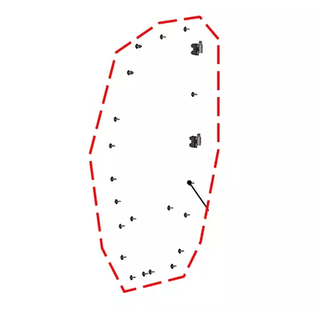DFK Oikea Ovi Sarana- ja kiinnikesarja CFMoto Zforce 550/800 - Duell ATV varaosat ja tarvikkeet - 29829 - 1