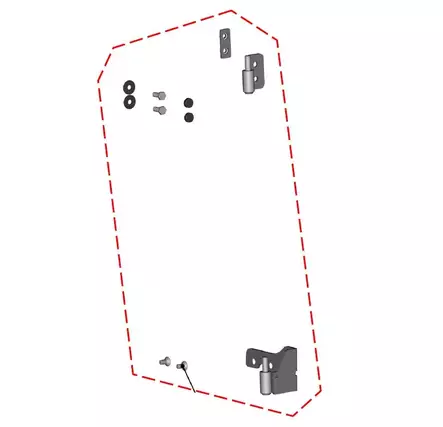 DFK Vasen Oven saranat Polaris Ranger 1000 - Duell ATV varaosat ja tarvikkeet - 29669 - 1