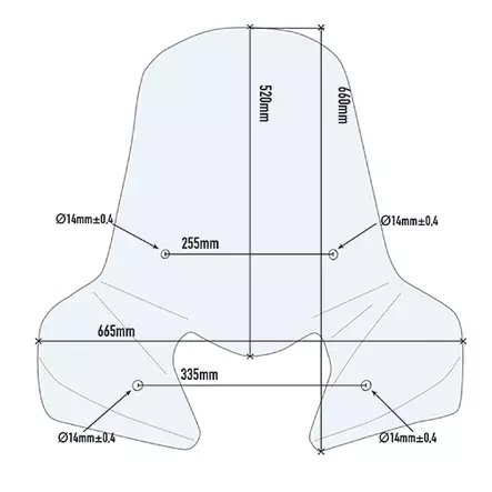 Givi Specific screen transparent with serigraphy 52 x 66.5 cm (H x W) - Duell MP varaosat ja tarvikkeet - 100969 - 1