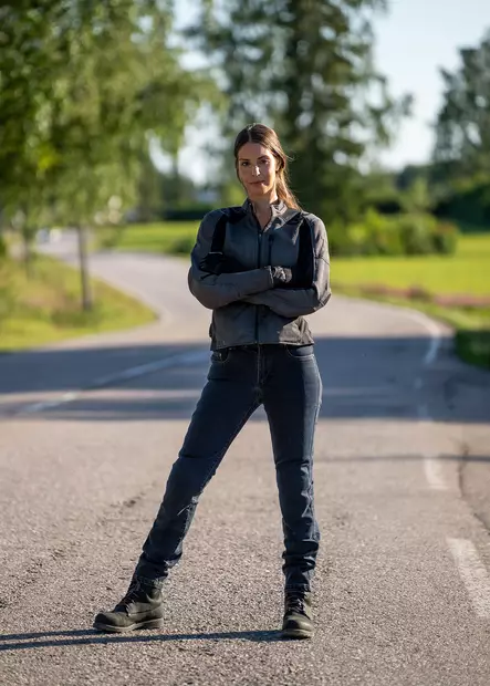 Halvarssons Tekstiilitakki Arvika Woman Musta/harmaaVaalean harmaa 42 - Duell ajovarusteet - 31679 - 1