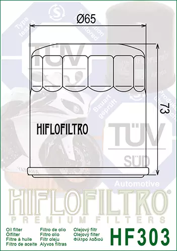 HiFlo öljynsuodatin HF303 - Duell MP varaosat ja tarvikkeet - 141119 - 1