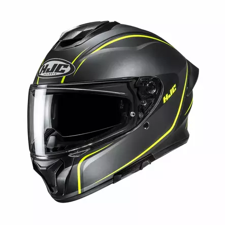HJC Kypärä C71 Quez Musta/Fluo Keltainen MC3HSF, 2XL - Duell ajovarusteet - 55229 - 1