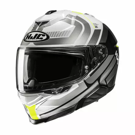 HJC Kypärä i71 Viz Valkoinen/Harmaa/Fluo Keltainen MC3H S - Duell ajovarusteet - 56159 - 1