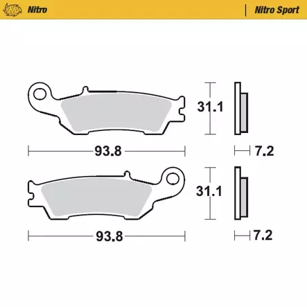 Moto-Master Nitro Racing Jarrupalat Yamaha YZ250F eteen - Duell MP varaosat ja tarvikkeet - 120789 - 1